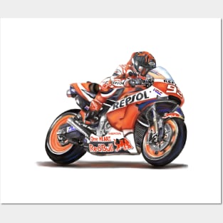 Drawing/Sketching MotoGP Team No 93 Posters and Art